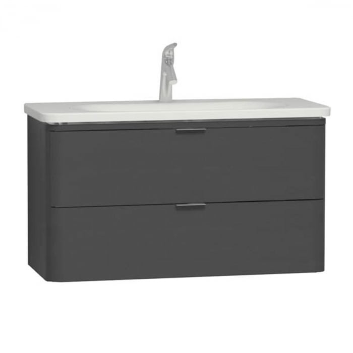 Unitate de baza lavoar baie 100cm, cu 2 drawers, anthracite inalt gloss   56149