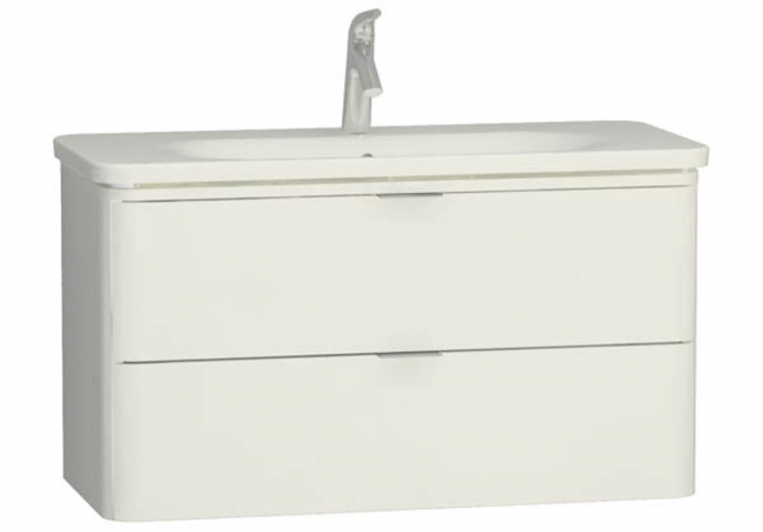 Unitate de baza lavoar baie 100cm, cu 2 drawers, alb inalt gloss   56442