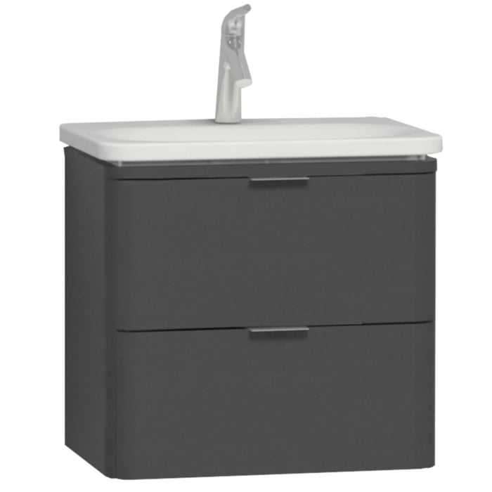 Unitate de baza lavoar baie 60cm cu 2 drawers, anthracite inalt gloss   56143