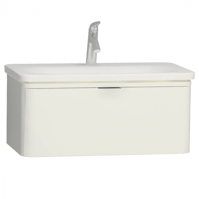 Unitate de baza lavoar baie 80cm, cu 1 drawer, alb inalt gloss   56438