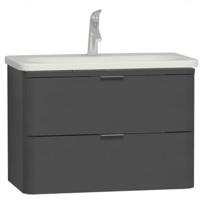 Unitate de baza lavoar baie 80cm, cu 2 drawers, anthracite inalt gloss   56146