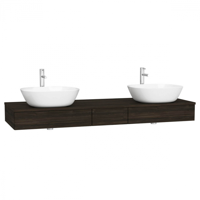 counter cu drawer, 150cm, elm, double hole, cu double syphon hole | 65696 [1]