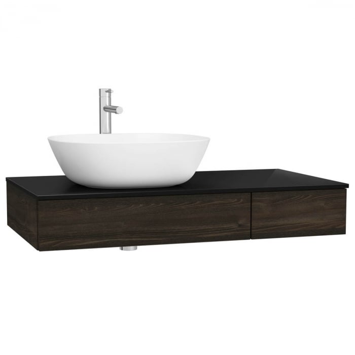 counter cu drawer, 90cm, elm, cu stanga syphon hole | 65674 [1]