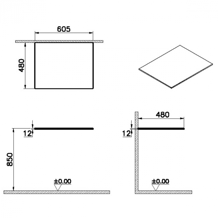 counter, fara hole 60cm neolith | 65759 [2]
