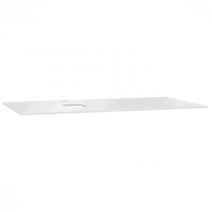 glass counter, cu orificiu robinet, cu stanga syphon hole, 90cm, alb   65713