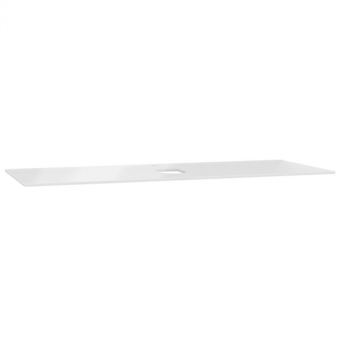 glass counter, cu orificiu robinet, cu middle syphon hole 120 cm, alb 65737