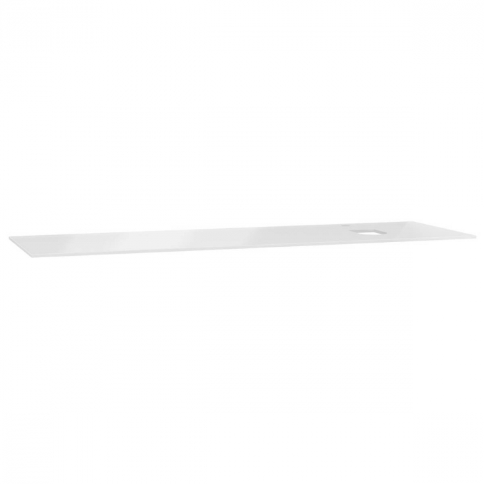 glass counter, cu orificiu robinet, cu dreapta syphon hole, 150cm, alb 65748