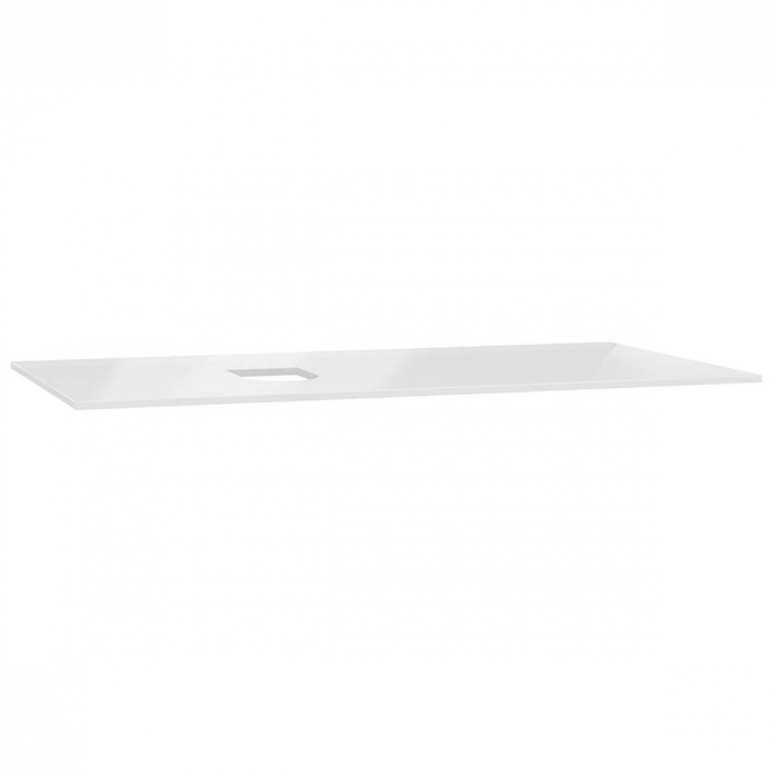 glass counter, fara orificiu robinet, cu stanga syphon hole, 90cm, alb 65710