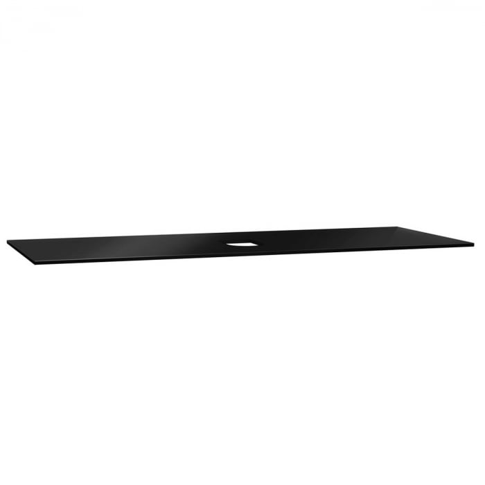 glass counter, fara orificiu robinet, cu middle syphon hole 120 cm, negru   65735