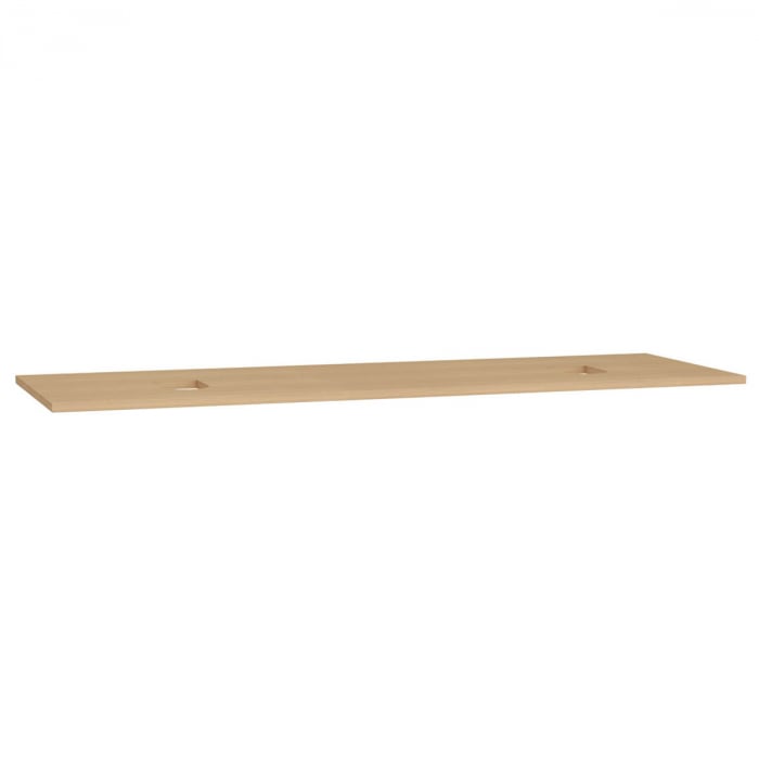 wood counter, cu double syphon hole, 150cm, flat oak   65941