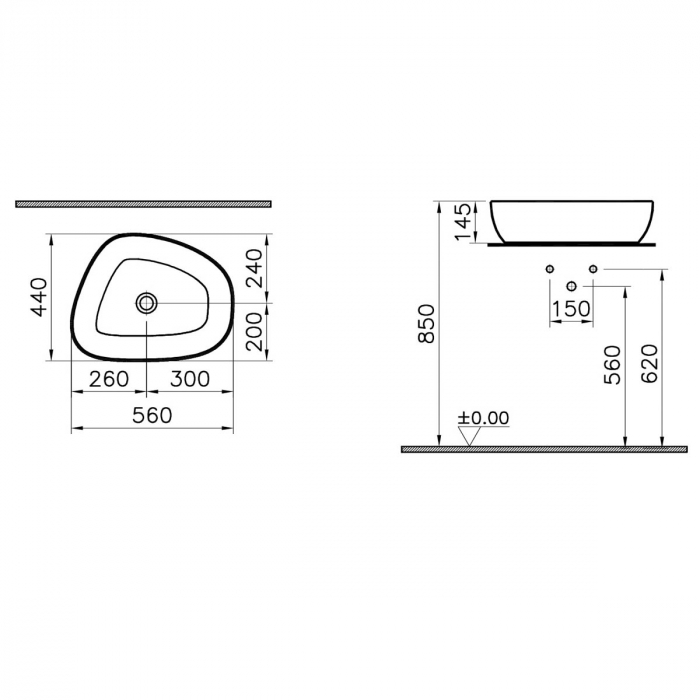 Lavoar / chiuveta baie tip bol in forma de piatra | 5991B401-0016 [2]