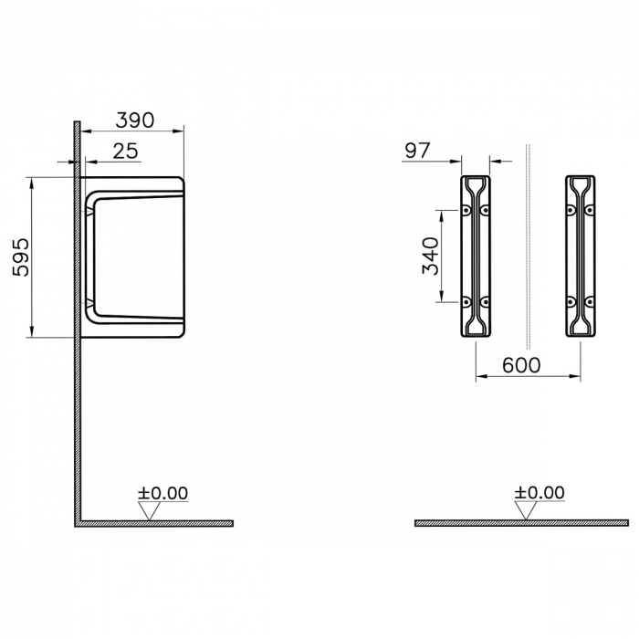 Perete / paravan seperator pisoar | 5172L003-0155 [2]