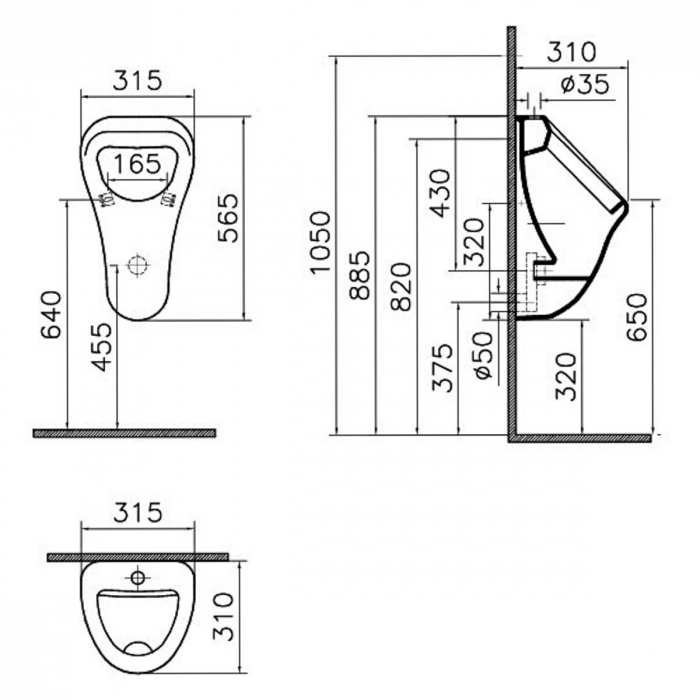 Pisoar cu alimentare apa de sus | 6202B003-0198 [2]