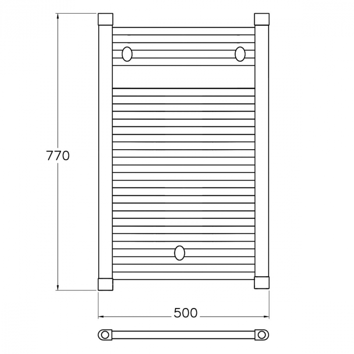 Radiator / calorifer portprosop baie crom 900*1150mm | A44845 [2]
