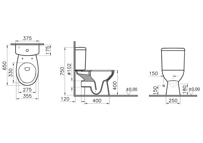 Rezervor WC cu alimentare inferioara | 4221L003-0107 [2]