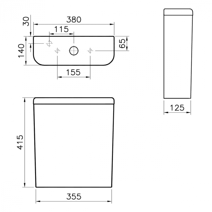 Rezervor WC cu alimentare inferioara | 5783L003-0107 [2]