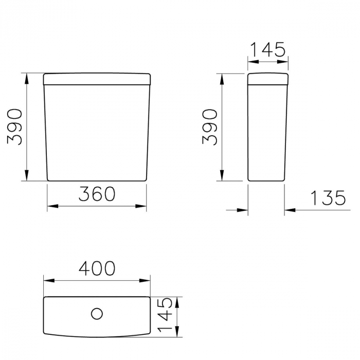 Rezervor WC cu alimentare pe spate sau lateral | 5514L003-0312 [2]