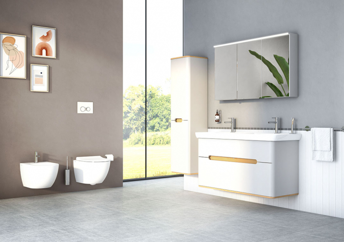 WC suspendat rimless, robinet bideu integrata 54cm, alb | 7748B003-1684 [7]
