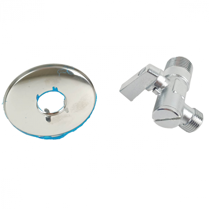 Robinet coltar cu filtru, filet alimentare G1/2 iesire G3/4, maneta metalica, 1/2”x3/8” | A45200EXP [3]