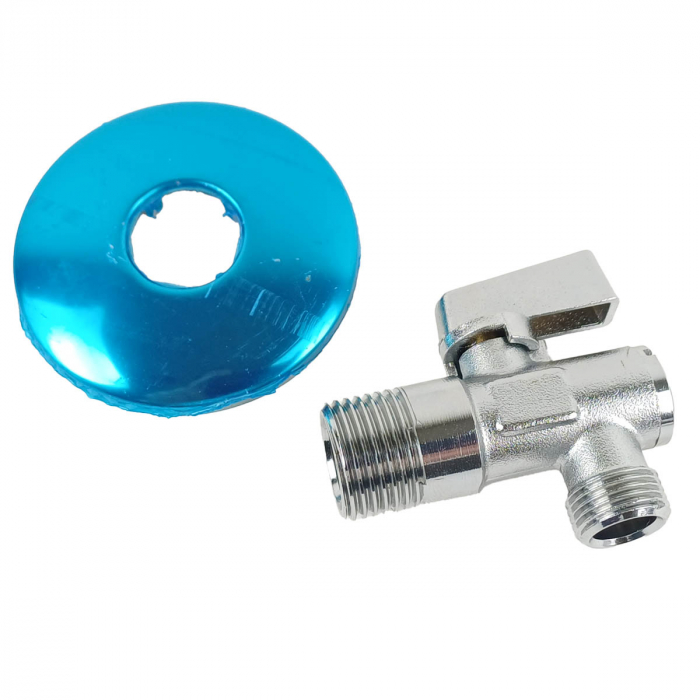Robinet coltar cu filtru, filet alimentare G1/2 iesire G3/4, maneta metalica, 1/2”x3/8” | A45200EXP [10]
