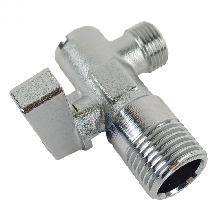 Robinet coltar cu filtru, filet alimentare G1/2 iesire G3/4, maneta metalica, 1/2”x3/8” | A45200EXP [7]