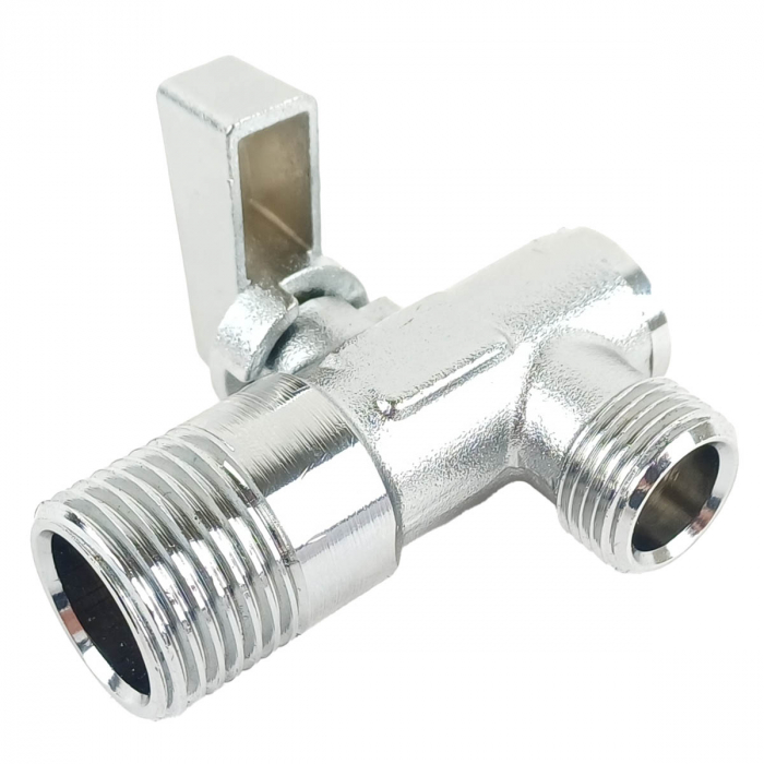 Robinet coltar cu filtru, filet alimentare G1/2 iesire G3/4, maneta metalica, 1/2”x3/8” | A45200EXP [6]