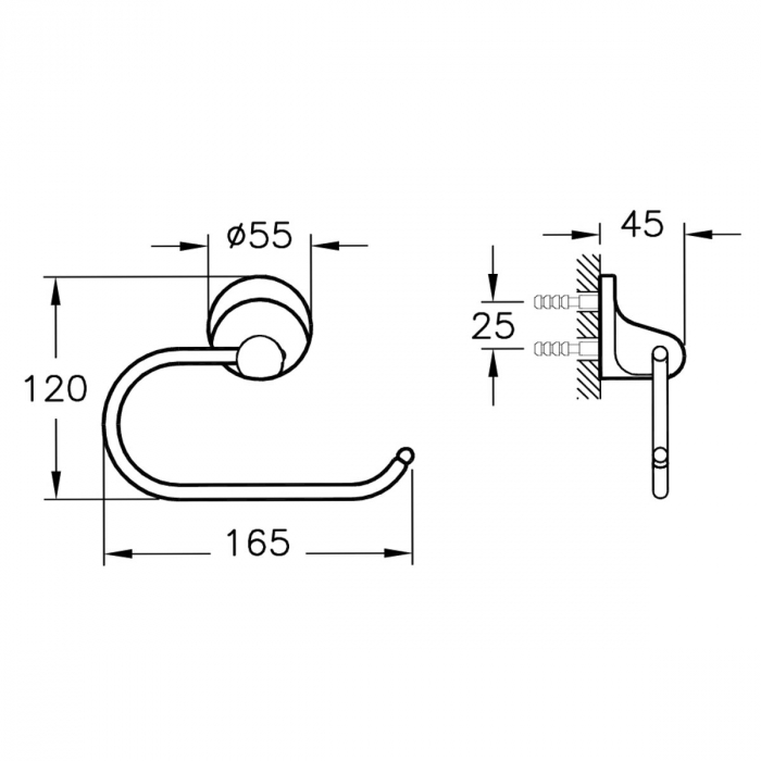 Suport hartie igienica single | A44946 [2]