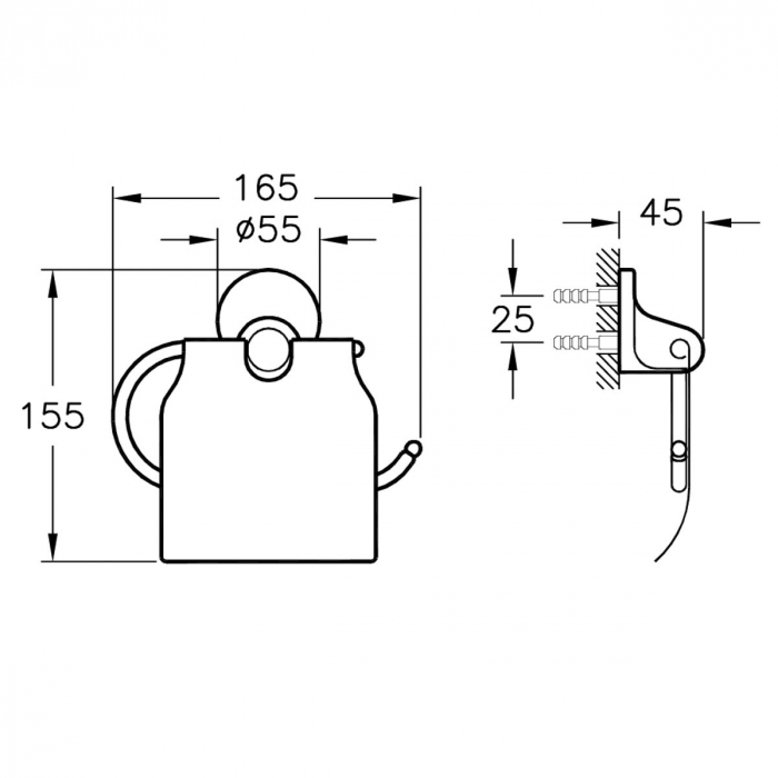 Suport hartie igienica cu capac | A44945 [2]