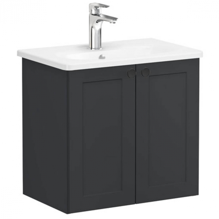 Unitate de baza lavoar baie, cu usi 60cm compact, mat graphite, cu rounded lavoar   chiuveta baie    68642