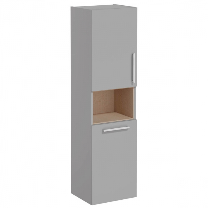 tall unit, 40cm, scurt, cu laundry basket, mat rock grey, stanga | 68006 [1]