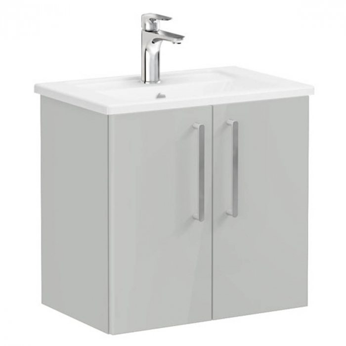 Unitate de baza lavoar baie, cu usi 60cm compact, inalt gloss pearl grey, cu angular lavoar   chiuveta baie    66370