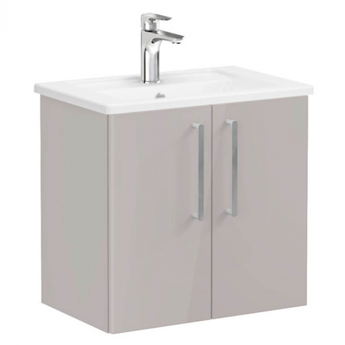 Unitate de baza lavoar baie, cu usi 60cm compact, inalt gloss sahara beige, cu angular lavoar   chiuveta baie    66368