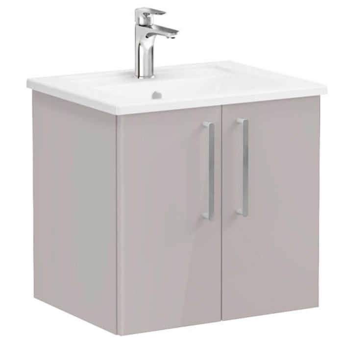 Unitate de baza lavoar baie, cu usi 60cm inalt gloss sahara beige, cu angular lavoar   chiuveta baie    66356