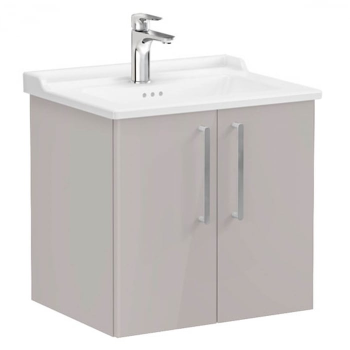 Unitate de baza lavoar baie, cu usi 60cm inalt gloss sahara beige, cu classical lavoar   chiuveta baie    68141