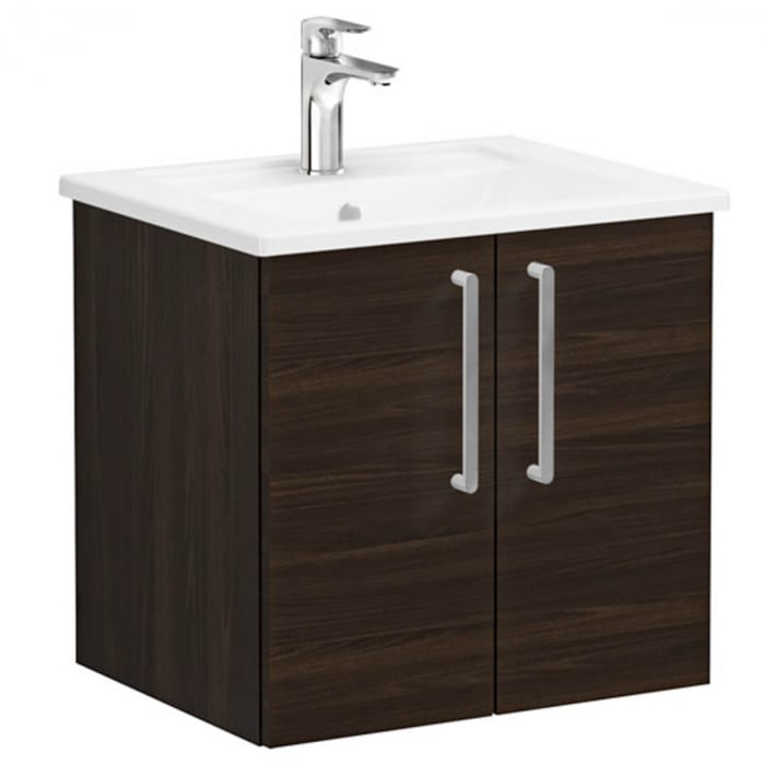 Unitate de baza lavoar baie, cu usi 60cm walnut, cu angular lavoar   chiuveta baie    66348