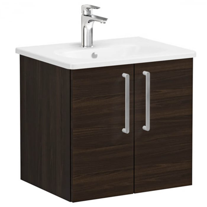 Unitate de baza lavoar baie, cu usi 60cm walnut, cu rounded lavoar   chiuveta baie    66349