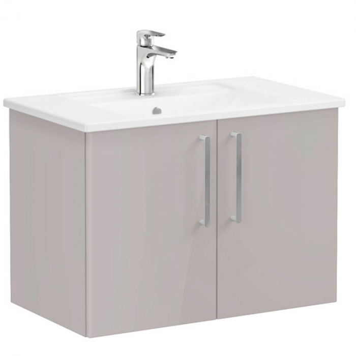 Unitate de baza lavoar baie, cu usi 80cm, inalt gloss sahara beige, cu angular lavoar   chiuveta baie    66392