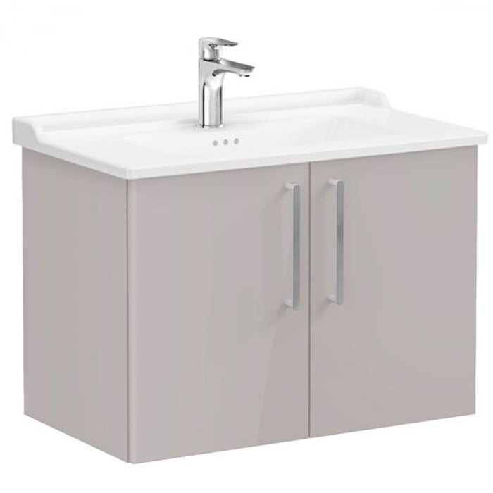 Unitate de baza lavoar baie, cu usi 80cm, inalt gloss sahara beige, cu classical lavoar   chiuveta baie    68159