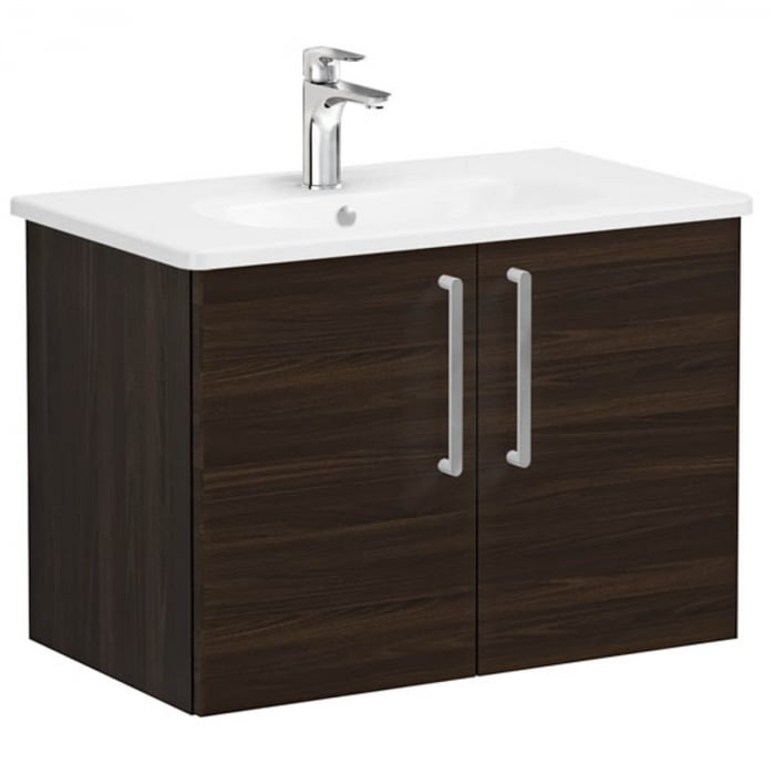 Unitate de baza lavoar baie, cu usi 80cm, walnut, cu rounded lavoar   chiuveta baie    66385