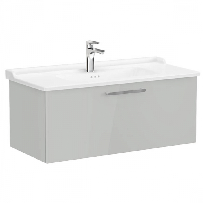 Unitate de baza lavoar baie, cu un sertar 100cm, inalt gloss pearl grey, cu classical lavoar   chiuveta baie    68259