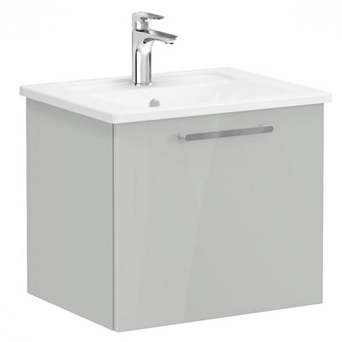 Unitate de baza lavoar baie, cu un sertar 60cm inalt gloss pearl grey, cu angular lavoar   chiuveta baie    66418