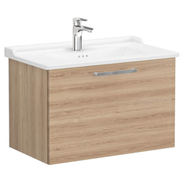 Unitate de baza lavoar baie, cu un sertar 80cm, natural oak, cu classical lavoar   chiuveta baie    68235