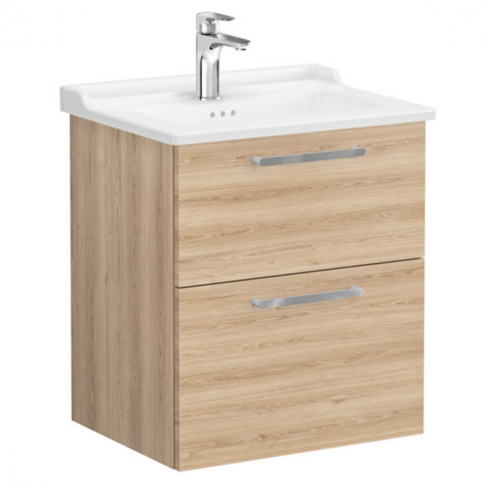 Unitate de baza lavoar baie, cu doua sertare 60cm natural oak, cu classical lavoar   chiuveta baie    68282