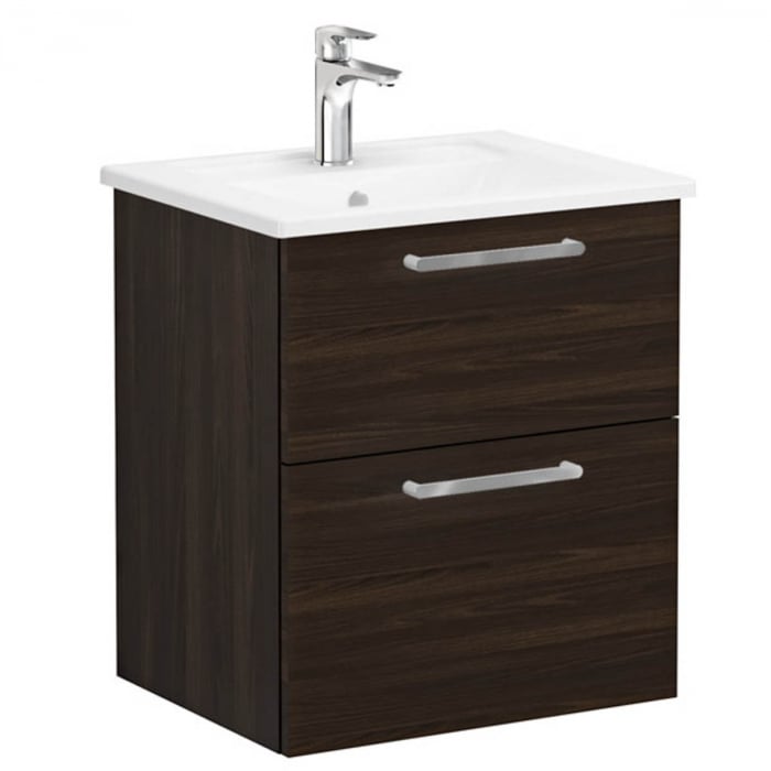 Unitate de baza lavoar baie, cu doua sertare 60cm walnut, cu angular lavoar   chiuveta baie    66288