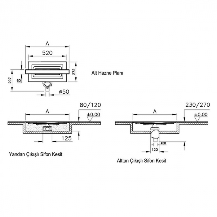 Canal / rigola de dus 100 040 mat evacuare verticala s | 59980477000 [2]