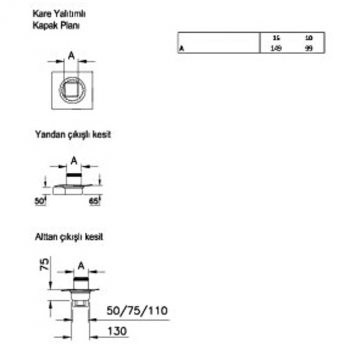 Canal / rigola de dus 800 010 patraty style auriu vertical100 | 59980111000 [2]