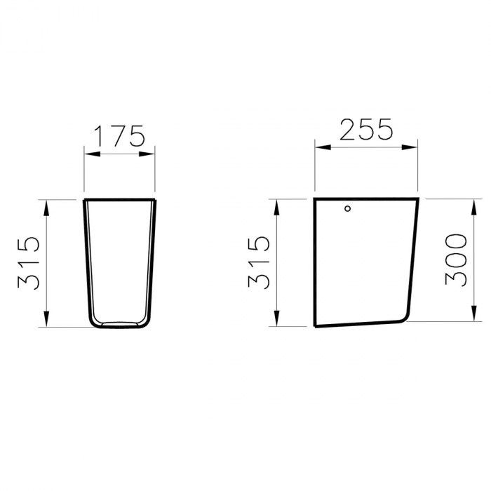 Semipiedestal pentru lavoar, mic | 5280L003-7201 [2]