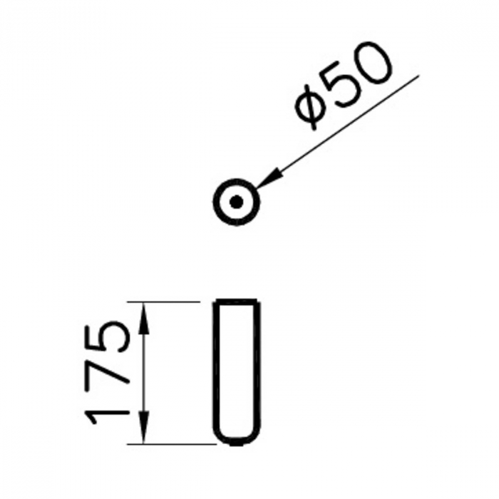 Set 4 picioare pentru mobila de baie stejar deschis, diametru 50mm, inaltime 175mm | 61069 [2]