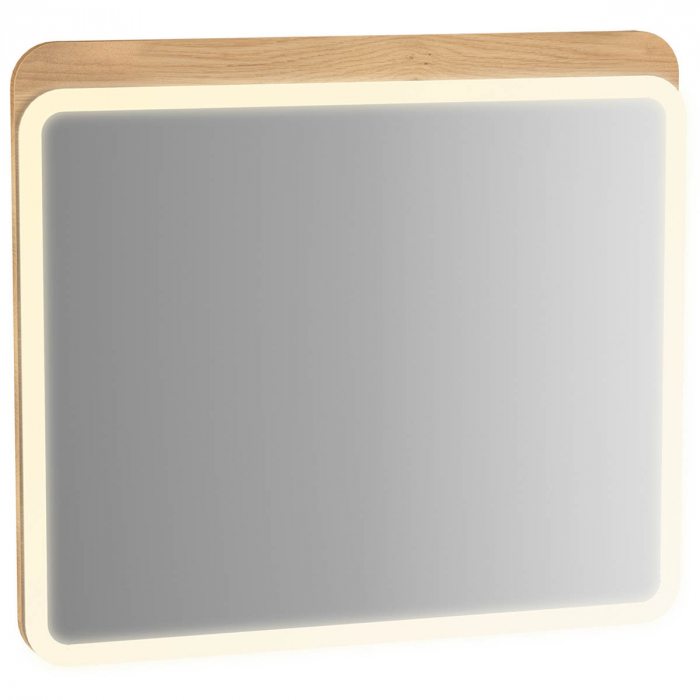 mirror 50cm light oak   60888