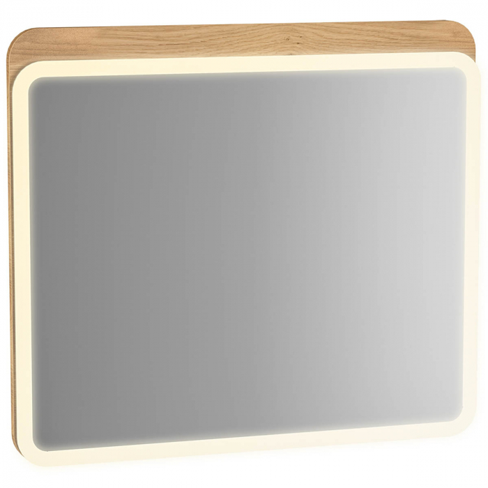 mirror 80cm, light oak   60890